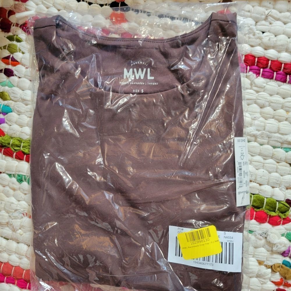 Madewell Chocolate Brown Racerback Crop Tank - Picture 4 of 5